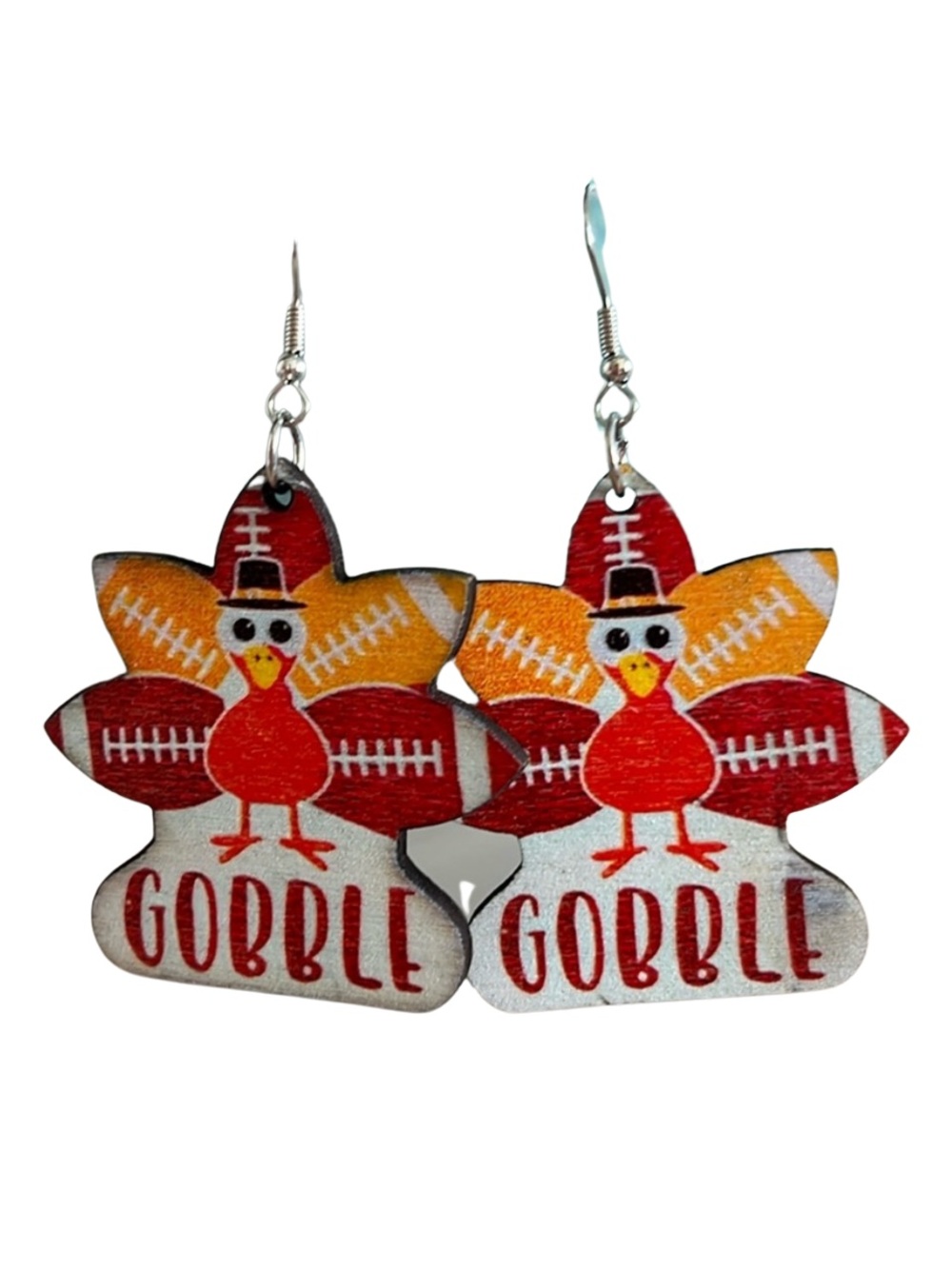 FOOTBALL GOBBLE GOBBLE EARRINGS